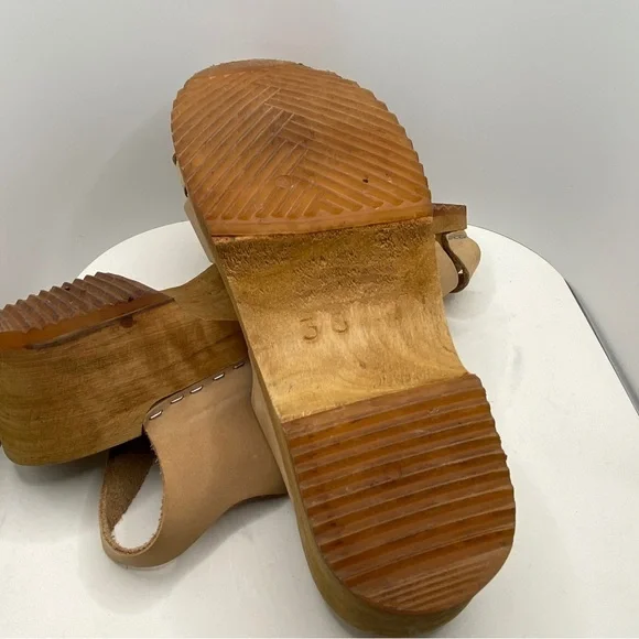 Swedish Leather Clog Sandals - Picture 5 of 6